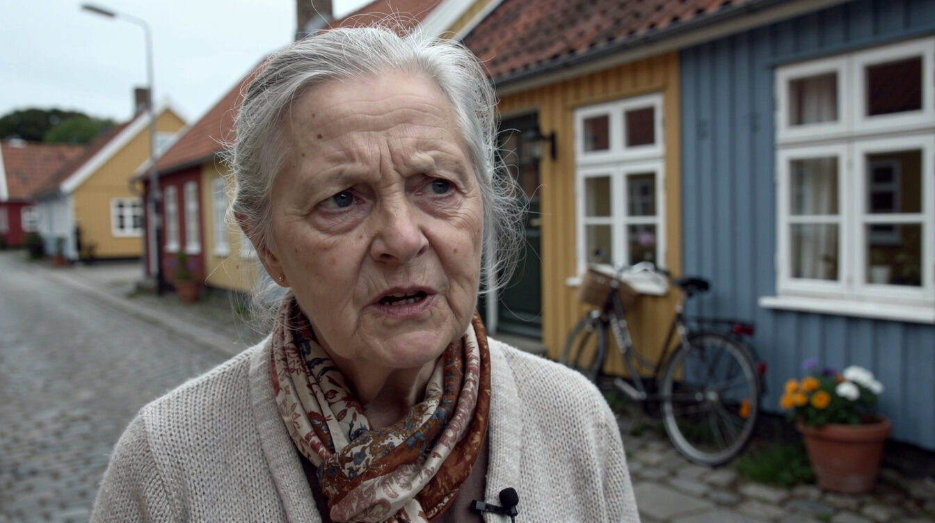 elderly woman in danish village